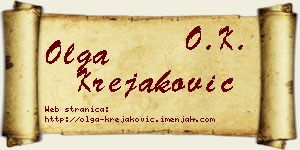 Olga Krejaković vizit kartica